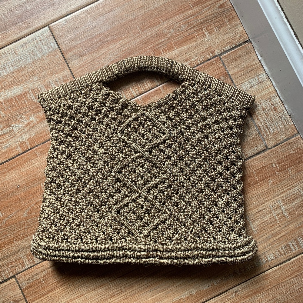 Vintage woven clutch purse bag